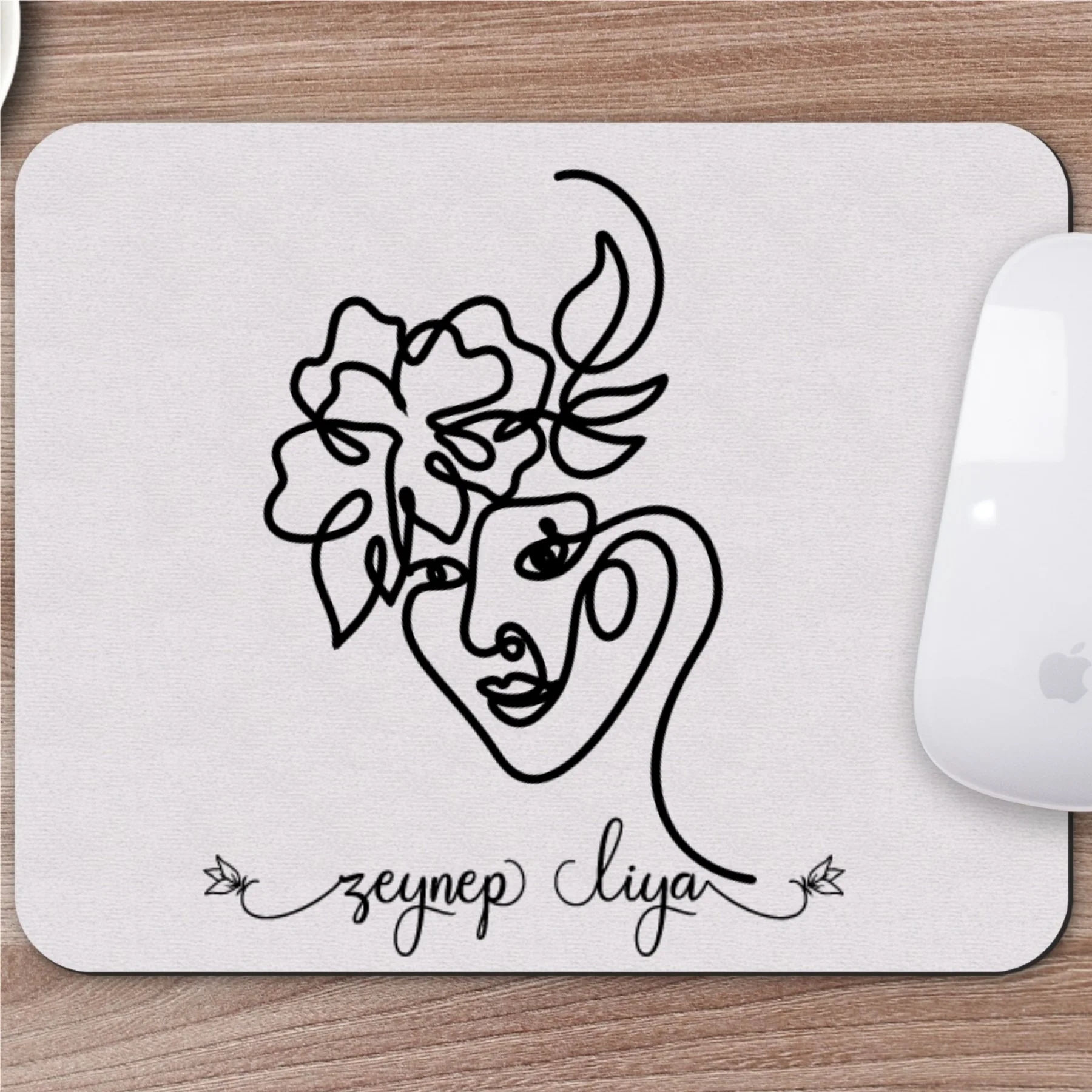 

Personalized Special Charcoal Abstract Face Design Mousepad -5