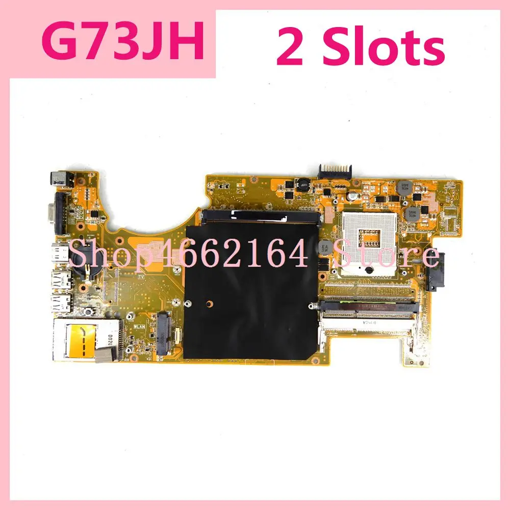 G73JH 2 слота DDR3 PGA 989для ASUS G73J G73 Материнская плата 60 NY8MB1200 ноутбука REV: 0 HM55