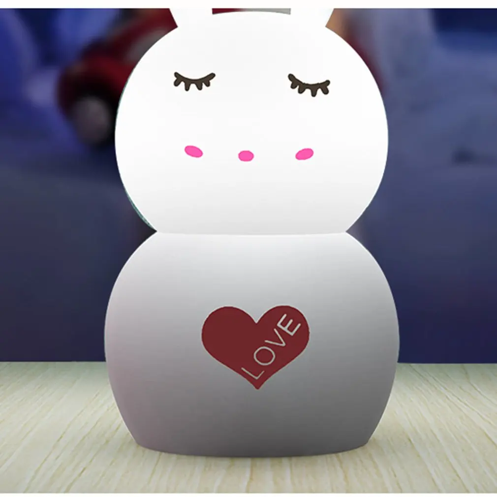

Rechargeable Smart Night Light Rabbit Shape Lamp Smart Bedside Lamp Universal LED Desktop Lamp Durable Home Light