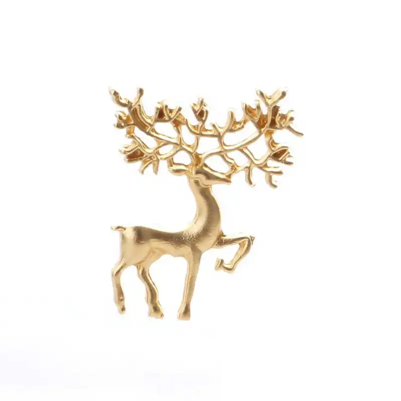 Брошь матовая Рождественская мечта Модная ретро булавка матовый Лось для женщин