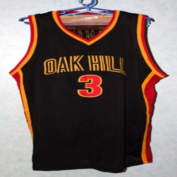 

Высококачественная школьная майка Брендона JENNINGS № 3 из дуба Хилла черная настраиваемая рубашка любого размера и с именем игрока