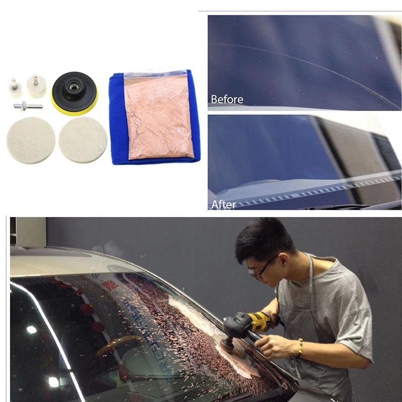 8Pcs Car Windshield Scratch Repair Polishing Kit|Губки тряпки и щетки| |