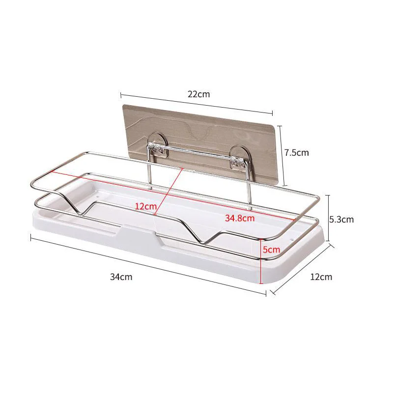 Настенная полка для душа черная белая корзина хранения аксессуары ванной