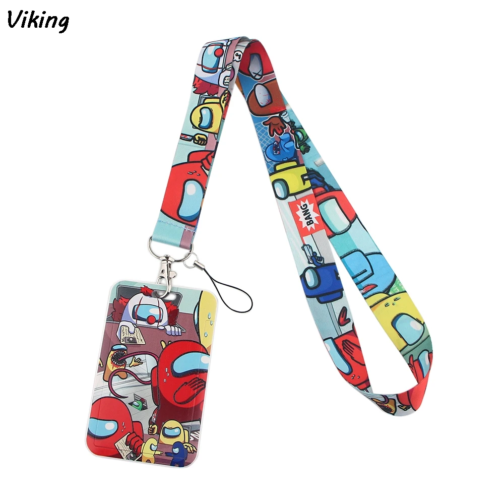

20pcs/lot G1684 Cartoon Lanyard Keychain keys Badge Mobile Phone Rope Kids Gifts Card Holder Cover With Cartoon Lanyard