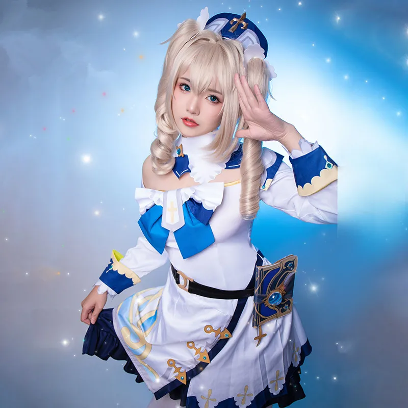 

Game Genshin Impact Barbara Cosplay Costume Girl Lovely Party Dress