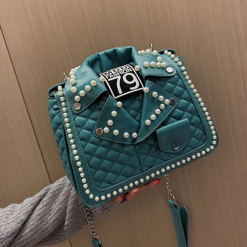 Новое поступление женская сумка через плечо из искусственной кожи с жемчужной