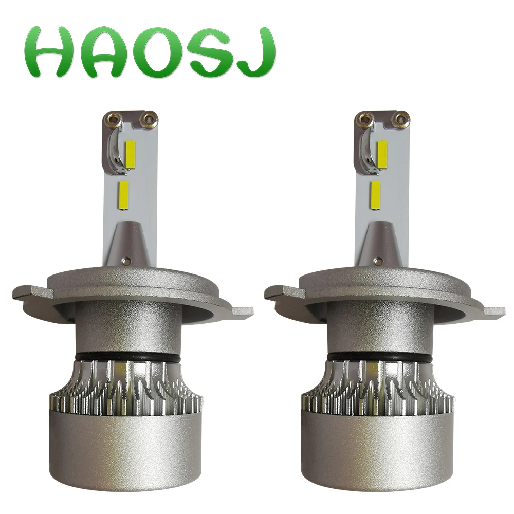Автомобильная фара H4 2 шт. светодиодный H7 H11 H8 9006 HB4 H1 H3 HB3 ZES 72 Вт 8000 лм лампа