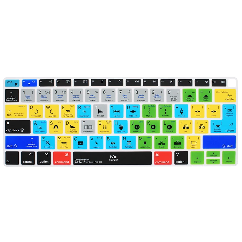 HRH ярлык Hotkey силиконовая клавиатура для ноутбука Обложка кожа MacBook новейший Air 13