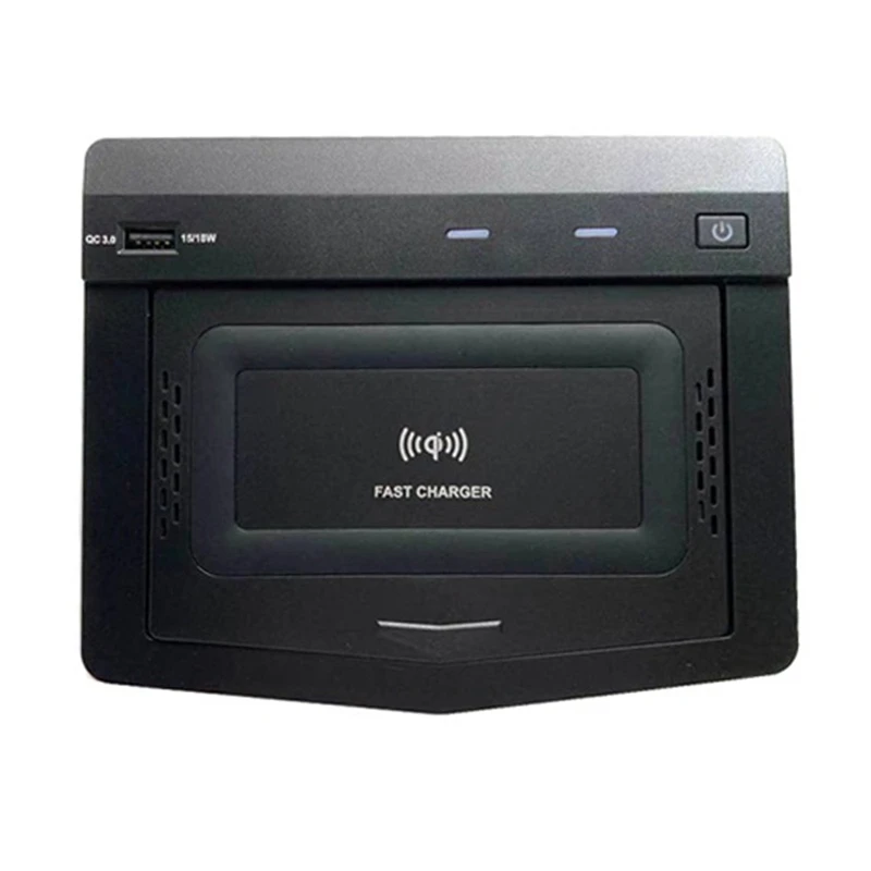 

15W Car Wireless Charger QI Phone Charger Fast Charging Plate Pad Phone Holder for Cadillac XT4 2018 2019 2020 2021