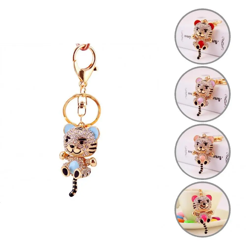 

Reusable Pretty Women Bag Charm Tiger Pendant Mini Key Chain High Hardness for Gifts
