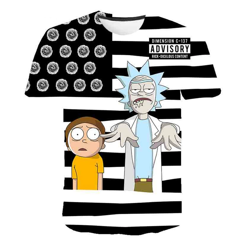 

Funny Men's T-Shirt Anime Cartoon Harajuku Tops 3D Graphic T-Shirt Summer Round Neck Shirt Boys girls Streetwear