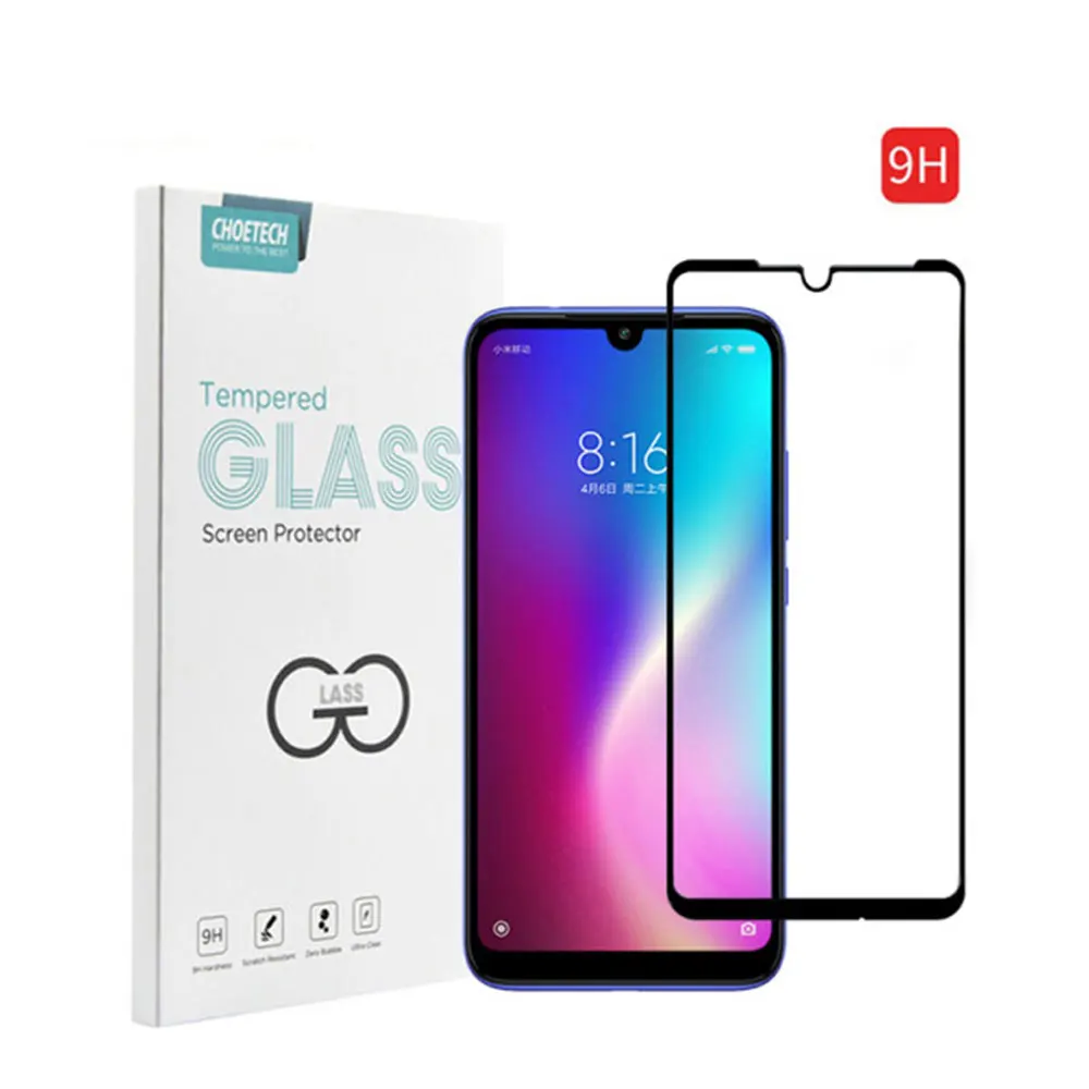 CHOETECH закаленное стекло для Xiaomi Redmi Note 7 9H защита экрана 5D полный Чехол Redmi 4X8 Lite 7A 7 6 защитная стеклянная пленка