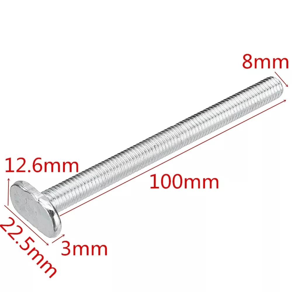 M8x100mm T-Nut Sliding Screws For Miter Track T-Slot Woodworking Tool Wood Working Hand Tools Accessories Pressure Plate | Инструменты