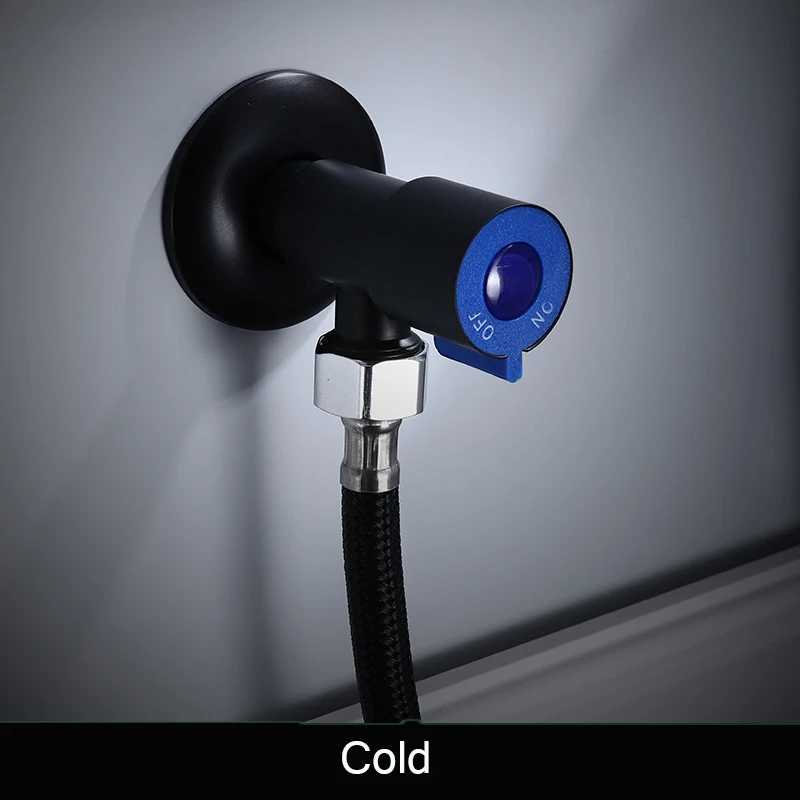 Набор ванной комнаты № 6 Матовый угловой клапан из нержавеющей стали 304 Наполнительные клапаны универсальной резьбой G1 / 2 Треугольник для унитаза и раковины.