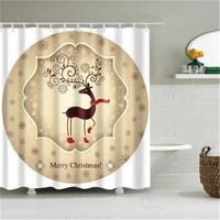 merry christmas trees snowman santa claus snowflake shower curtains bathroom curtain frabic polyester waterproof bath curtain
