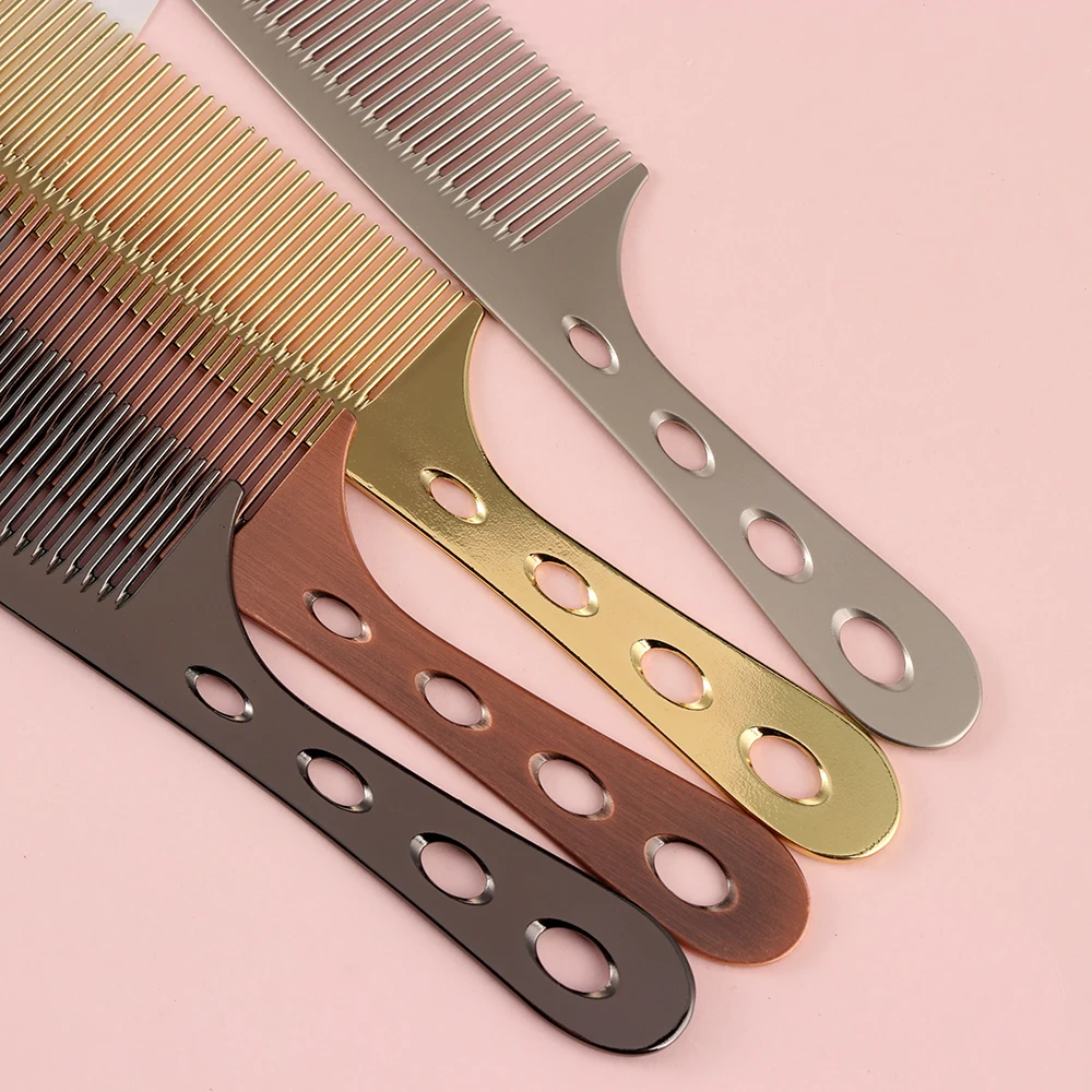 Алюминиевая металлическая расческа для стрижки волос Антистатическая