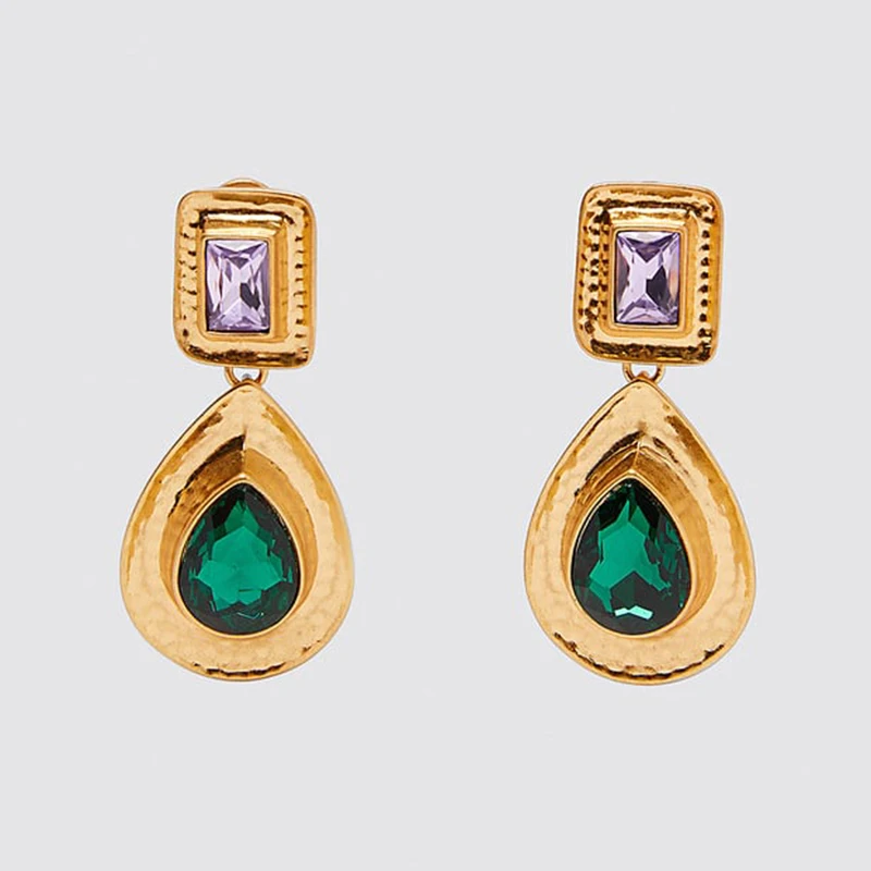 Новинка 2019 женские серьги капли из стекла и металла винтажные рождественские