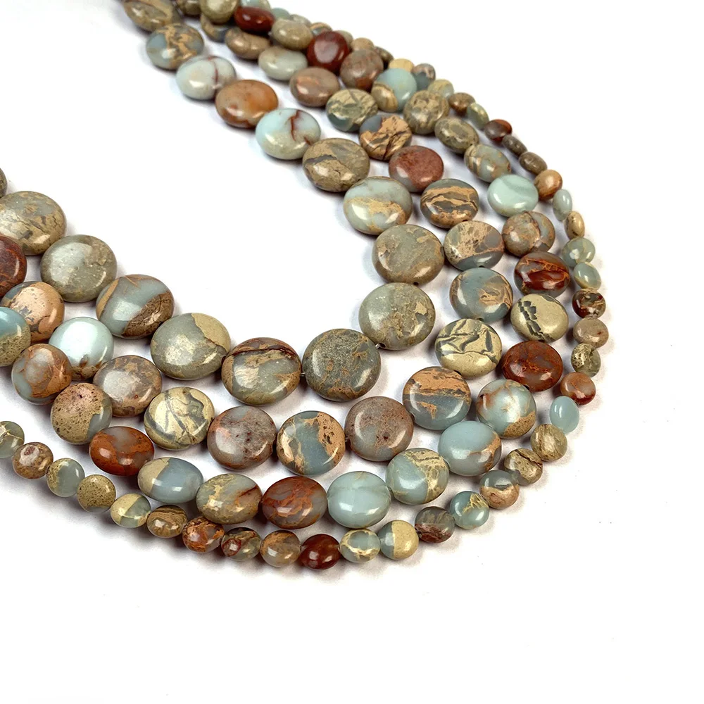 Natural Stone Beads Loose Spacer Oblate Shape Shoushan Beaded For jewelry making DIY necklace bracelet accessories | Украшения и