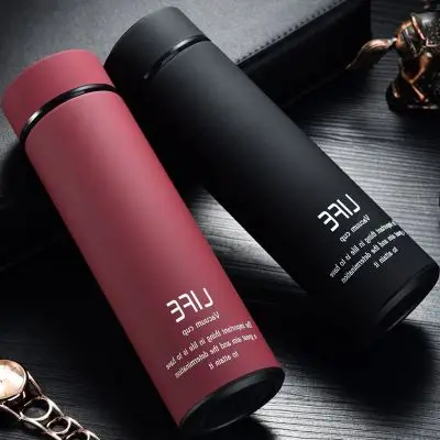 Модная Бытовая бутылка для горячей воды 450 мл Вакуумная с фильтром из нержавеющей