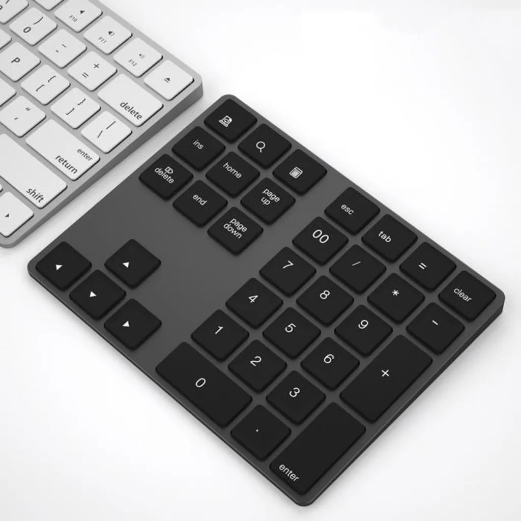 

Wireless Bluetooth 34 Keys Numeric Keypad Number Pad Keyboard Set with Multi-Function Buttons Ergonomic Keyboard