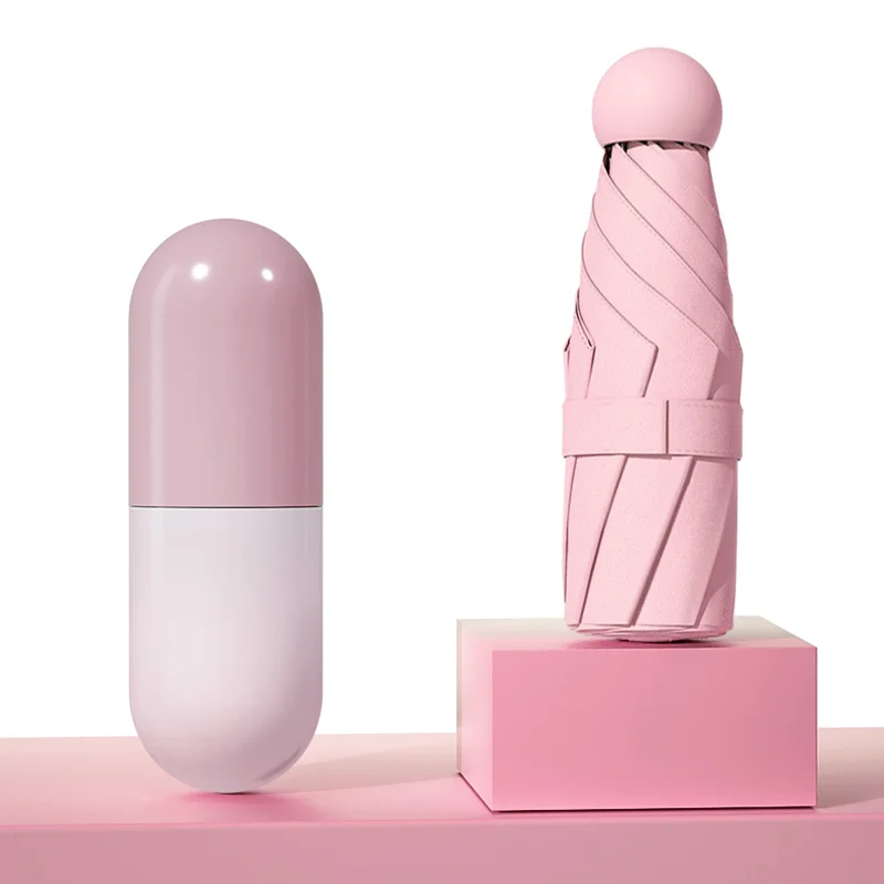 値段 5 倍カプセル日焼けポケット傘ポータブル女の子抗uvミニ傘ミニ傘アカデミーparapluie家庭菜園BW50UM