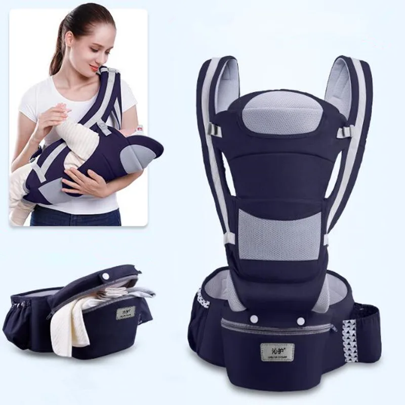 

0-48M Ergonomic Baby Carrier 15 Using Way Infant Baby Hipseat Carrier Front Facing Travel Baby Sling Wrap Kangaroo Ergonomic