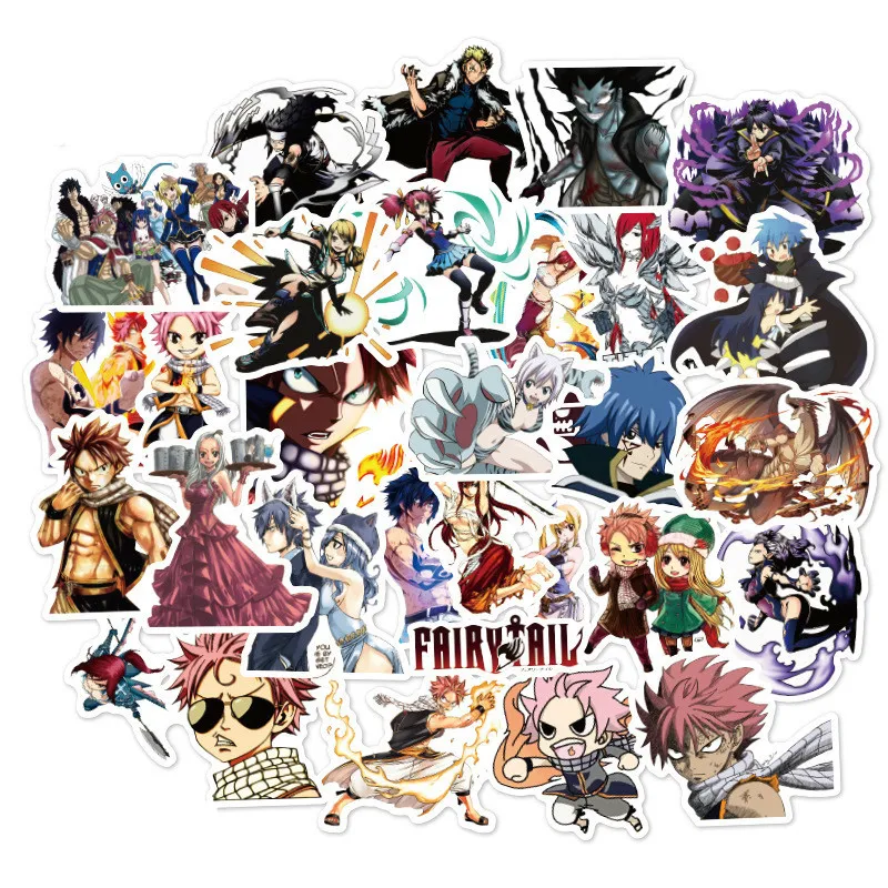 10/50/100 шт короткая футболка с героями из японского аниме Fairy Tail ПВХ клей