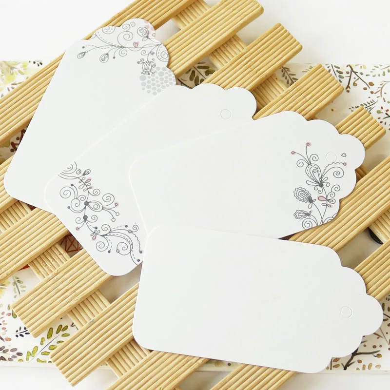 100 шт. белые бирки для украшения конфет крафт-бумага ярлыки подарков цветов