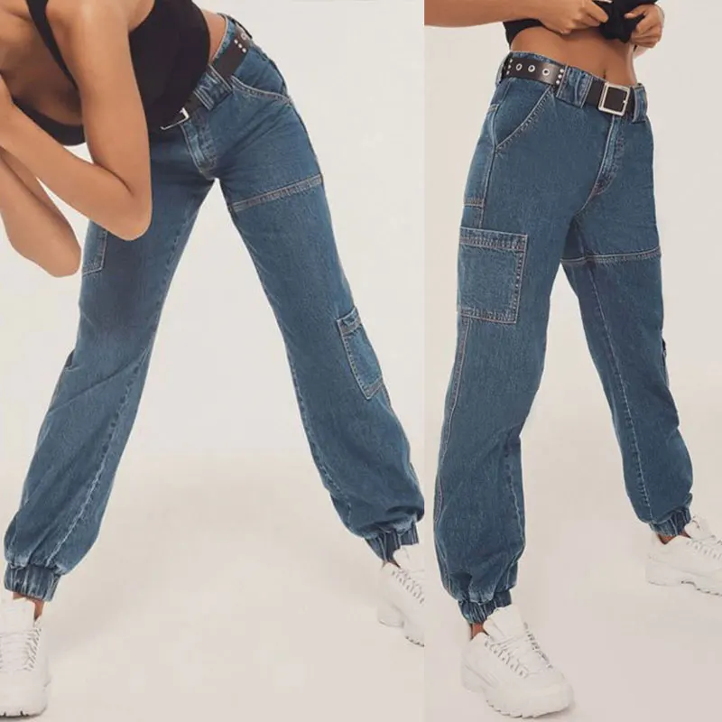 Джинсы для женщин и мам джинсы брюки в стиле бойфренд с высокой талией пуш ап