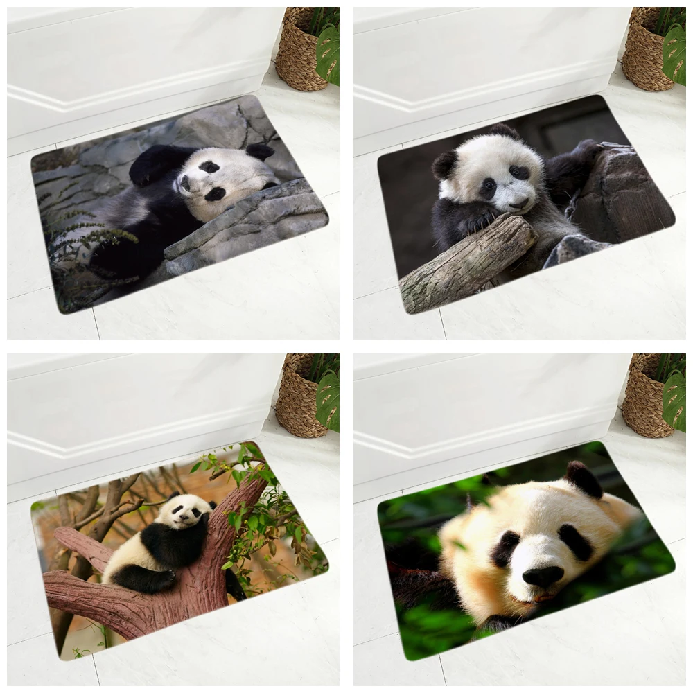 Super Soft Flannel Cute China Panda Doormat Non-Slip 40x60cm Rug Dining Hall Decor Animal Floor Door Mat for Children Room | Дом и сад