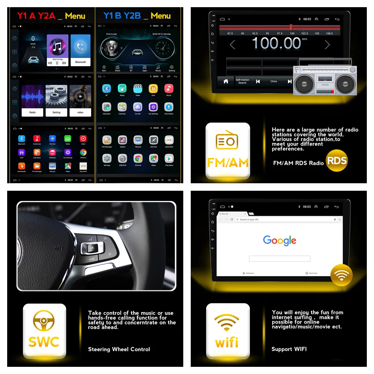 Автомагнитола на Android для Mitsubishi Lance IX 2006-2010 2.5D HD-экран мультимедийный