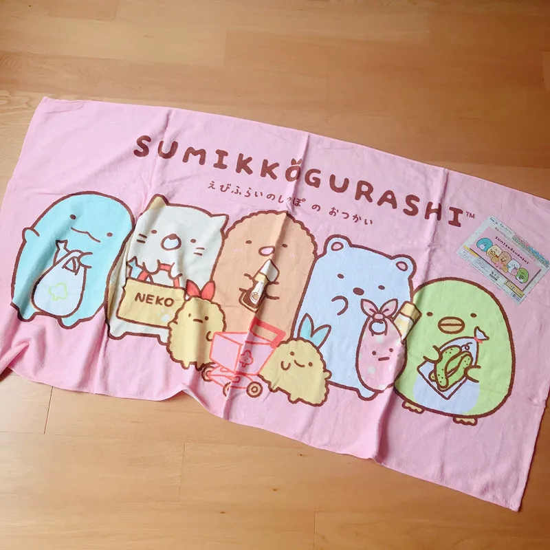 Милое мультяшное хлопковое банное полотенце Sumikko Gurashi детское пляжное большое