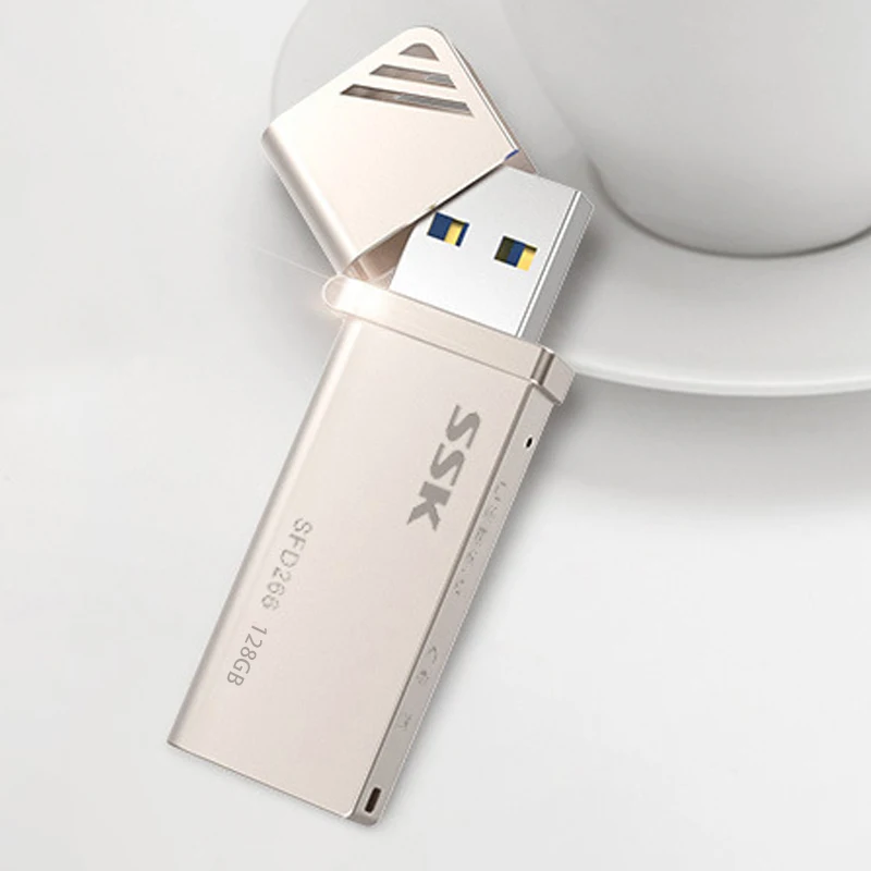 Флэш накопитель SSK SFD266 128 ГБ USB 3 0 флэш со скоростью до 5 Гбит/с с цельной крышкой
