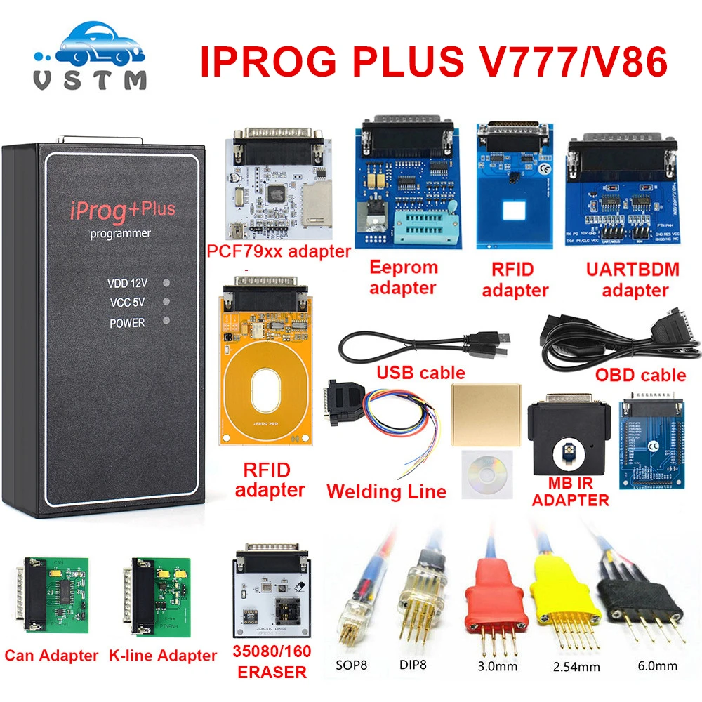 Программатор iPROG + Iprog plus lPro V777 программатор V86 поддержка 2021 года 3 в 1 IMMO коррекция