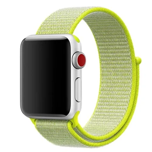 flash light Нейлоновый ремешок для Apple Watch band 42 мм 38 мм iWatch 4 band 44 мм 40 мм Браслет спортивная петля ремешок для часов correa ремень дышащий - Цвет ремешка: flash light