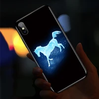 animal cartoon shockproof glass protective shell for iphone 7 8 plus 1112 pro x xs xr max voice control call lampshade