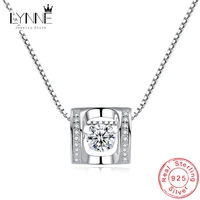 new fashion exquisite heart pendant will dance rhinestone cz collarbone necklace 925 sterling silver womensgirl jewelry gift