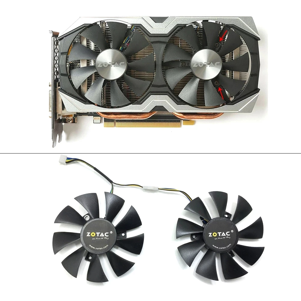 

New 85MM GTX 1070 Mini GA91S2H GFY09010E12SPA 4-pin Cooling Fan Replacement ZOTAC GTX 1060 AMP GTX 1070 Mini Graphics Card Fan