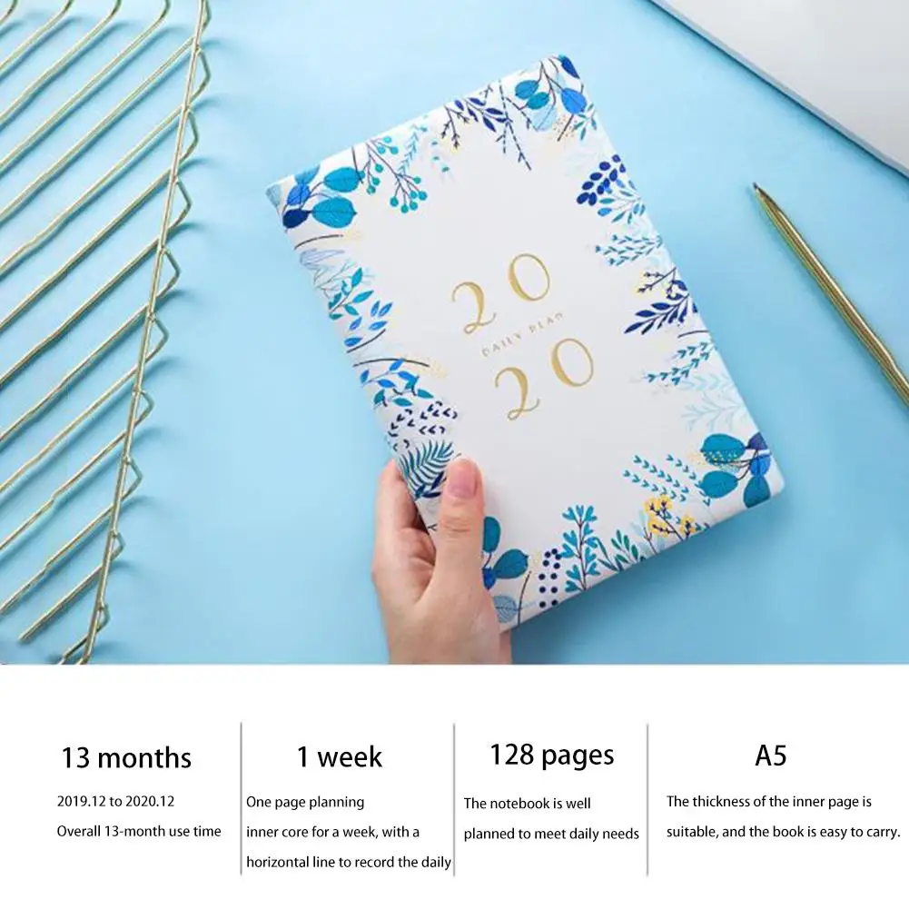 Future Planner 2020 ежедневный Еженедельный ежемесячный планер A5 ноутбук с наклейками