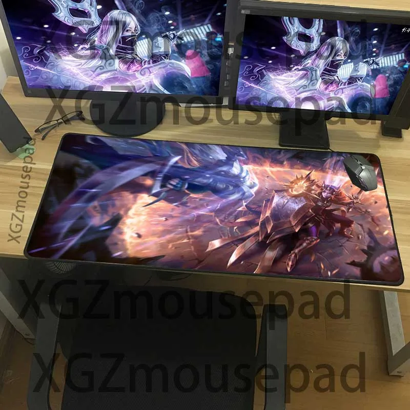 XGZ аниме Guardian большой игровой коврик для мыши черный замок край пользовательский