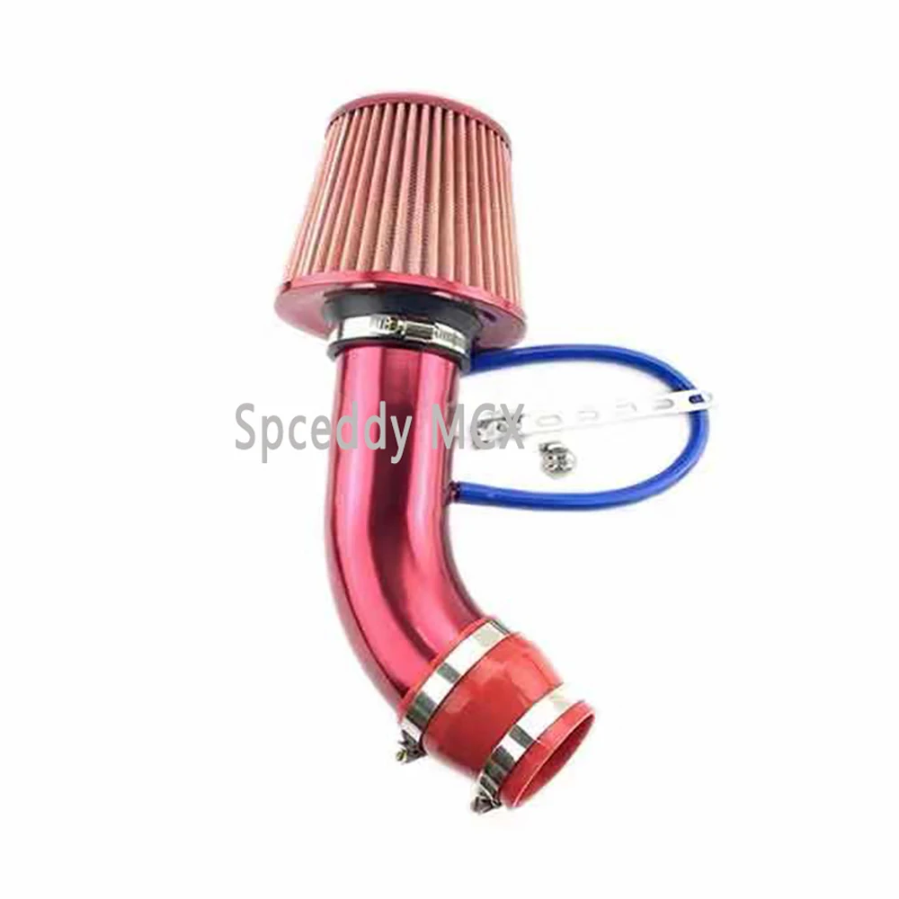 Universal Red Car Cold Air Intake Kit 76 MM/3 Inch Modified Aluminum Tube Mushroom Head Hose System Filter MC20S20 | Автомобили и