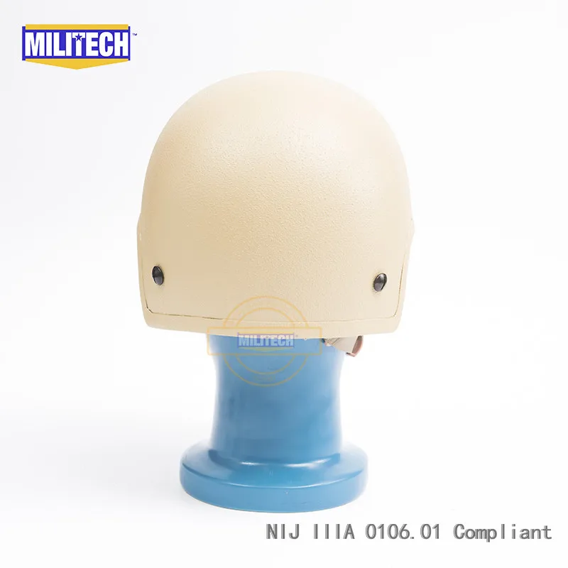 MILITECH Bulletproof Helmet DE Size M/L NIJ Level IIIA 3A FAST Infantry High Cut Aramid Ballistic Helmet With 5 Years Warranty