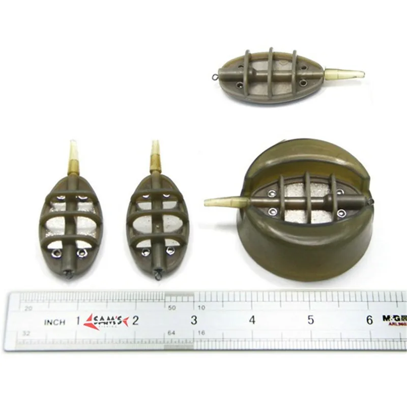 Method Feeder Carp Fishing Feeder For Fishing Combo Inline with Mould Carp Lead Sinker Free Lead Feeding Troughs Pesca 4pcs/set
