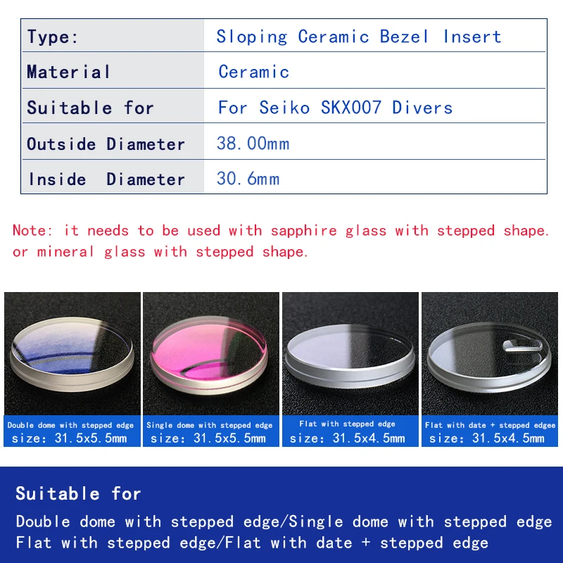 Высококачественная Черная/зеленая керамическая рамка подходит для SEIKO MOD SKX007 /009