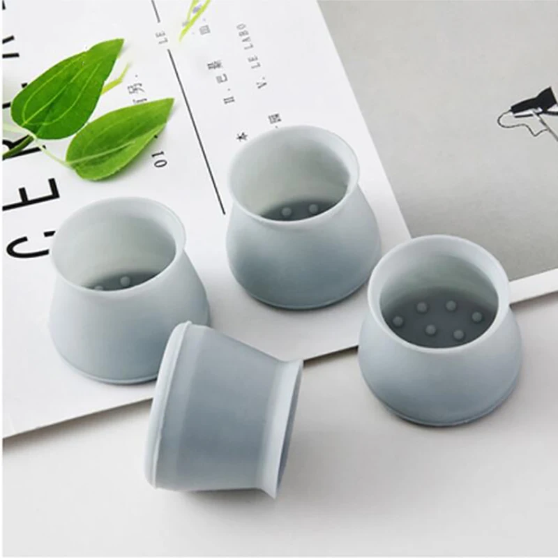 

4Pcs Silicone Chair Leg Caps Feet Pads Furniture Table Chair Leg Floor Feet Cap Cover Protector Wood Floor Protectors Pads
