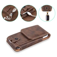 universal pouch leather phone case for iphone12 pro 5g xs x 7 8plus waist bag magnetic holster belt clip cover redmi note 8pro