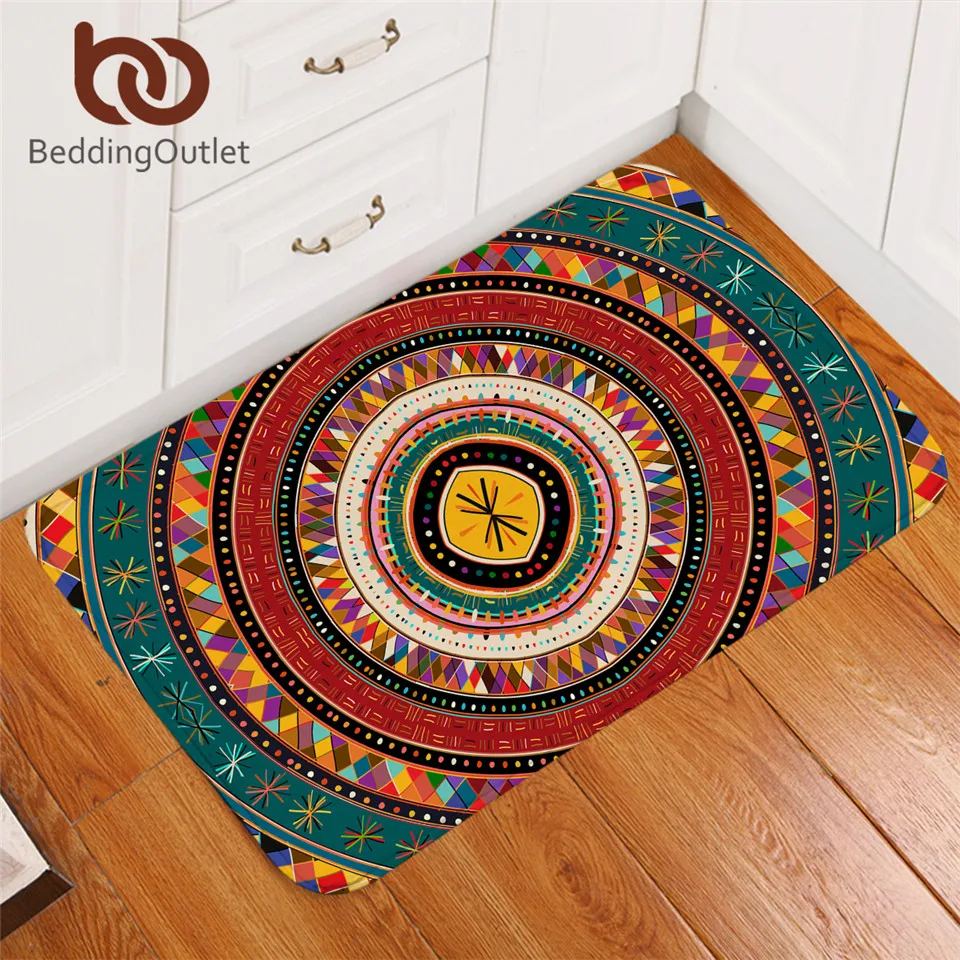 Прямоугольный ковер для кровати Aztec в африканском стиле нескользящий складной