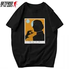 Мужская хлопковая футболка в стиле Харадзюку, с коротким рукавом