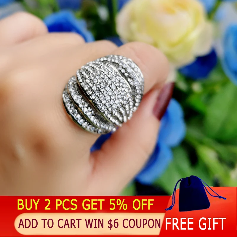 LEEKER многослойное кольцо с кристаллами камнями для женщин розовый золотой