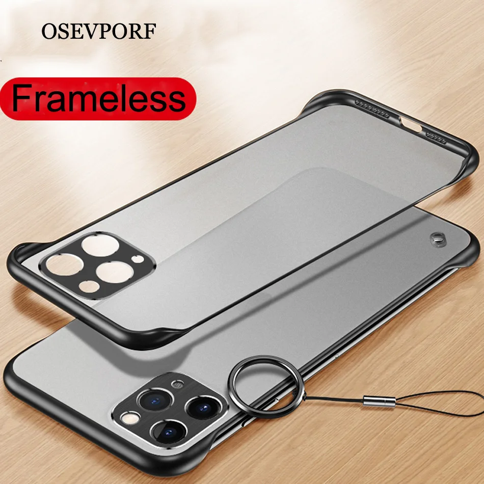 Прозрачный Бескаркасный Матовый Жесткий чехол из поликарбоната для телефона iPhone